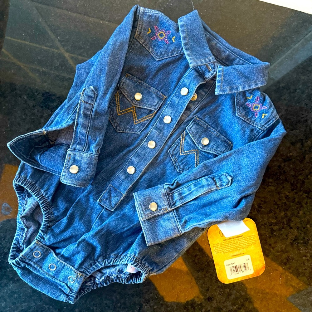 3-6 Month Wrangler Western Onesie